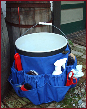 Equi-Belt attached to a 5 gallon bucket